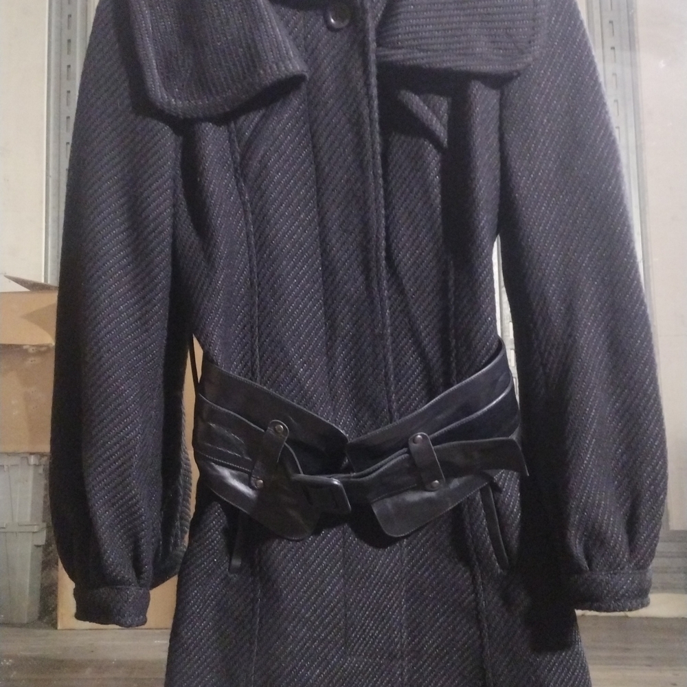 Mackage Black Trench Coat with Belt